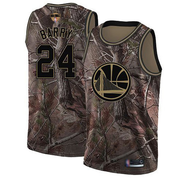 Warriors #24 Rick Barry Camo 2019 Finals Bound Basketball Swingman Realtree Collection Jersey