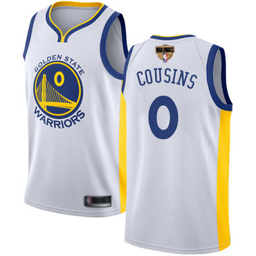 Warriors #0 DeMarcus Cousins White 2019 Finals Bound Basketball Swingman Association Edition Jersey