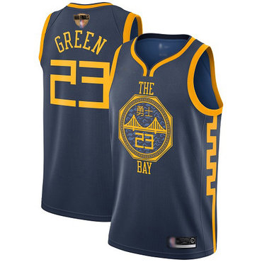 Warriors #23 Draymond Green Navy 2019 Finals Bound Basketball Swingman City Edition 2018-19 Jersey