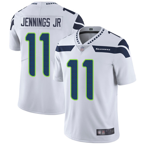 Seahawks #11 Gary Jennings Jr. White Men's Stitched Football Vapor Untouchable Limited Jersey