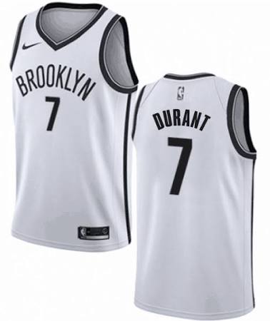 Men's Brooklyn Nets #7 Kevin Durant Nike White Swingman 2019-20 Jersey