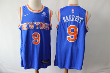 Knicks 9 R.J. Barrett Royal Nike Swingman Jersey