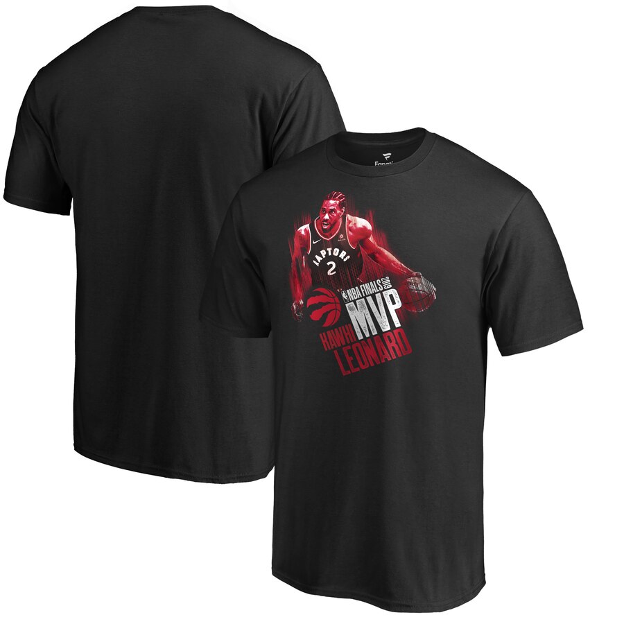 Toronto Raptors 2 Kawhi Leonard Fanatics Branded 2019 NBA Finals Champions MVP T-Shirt Black