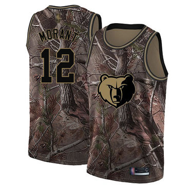 Youth Grizzlies #12 Ja Morant Camo Basketball Swingman Realtree Collection Jersey