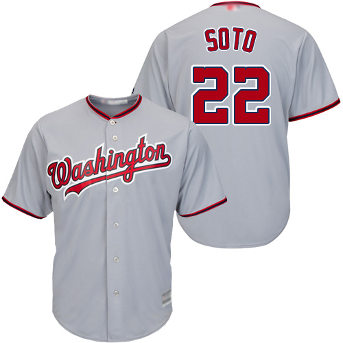 Youth Nationals #22 Juan Soto Grey Cool Base Stitched Baseball Jersey