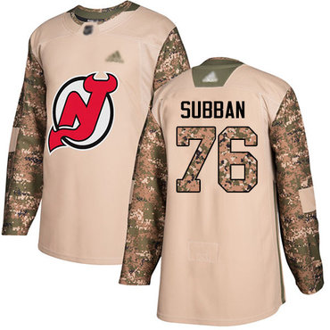 Devils #76 P. K. Subban Camo Authentic 2017 Veterans Day Stitched Hockey Jersey