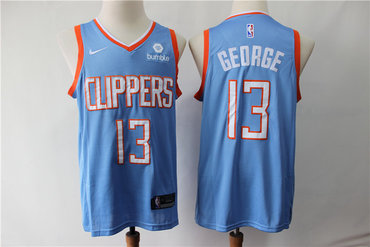 Clippers 13 Paul George Blue City Edition Nike Swingman Jersey