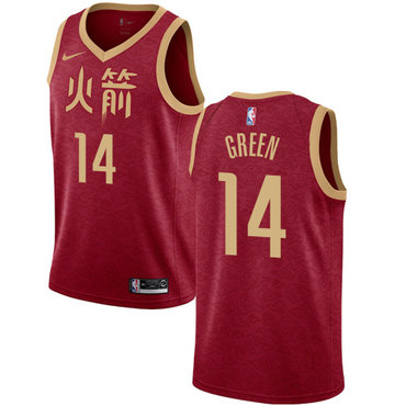 Rockets #14 Gerald Green Red Basketball Swingman City Edition 2018-19 Jersey