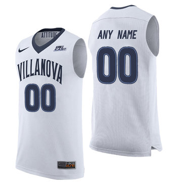 Villanova Wildcats White Men's Customized College Basketball Elite Jersey