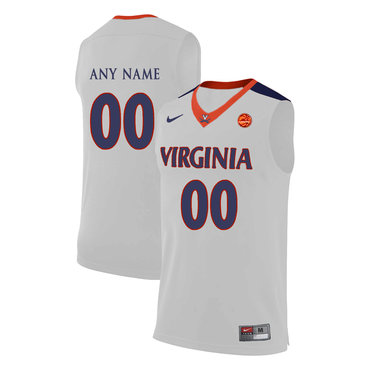 Virginia Cavaliers White Men's Customized College Basketball Jersey