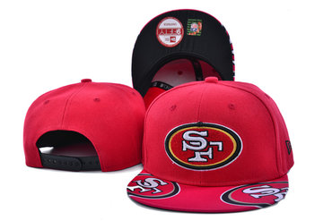 49ers Team Logo Red Adjustable Hat SF