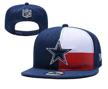 Cowboys Team Logo Navy Red 2019 Draft Adjustable Hat YD