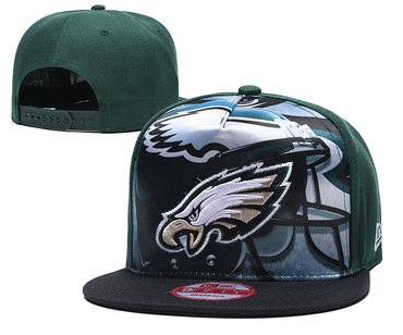 Eagles Team Logo Green Adjustable Leather Hat TX