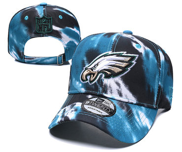 Eagles Team Logo Blue Black Peaked Adjustable Fashion Hat YD