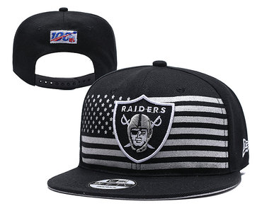 Raiders Team Logo Black 2019 Draft Adjustable Hat YD