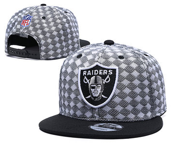 Raiders Team Logo Gray Black Adjustable Hat TX