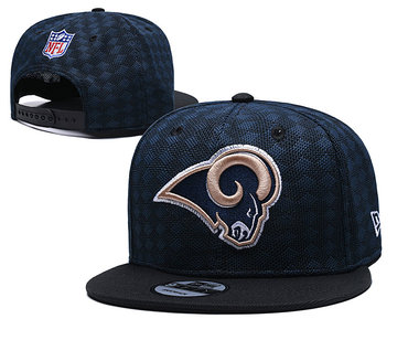 Rams Team Logo Navy Black Adjustable Hat TX