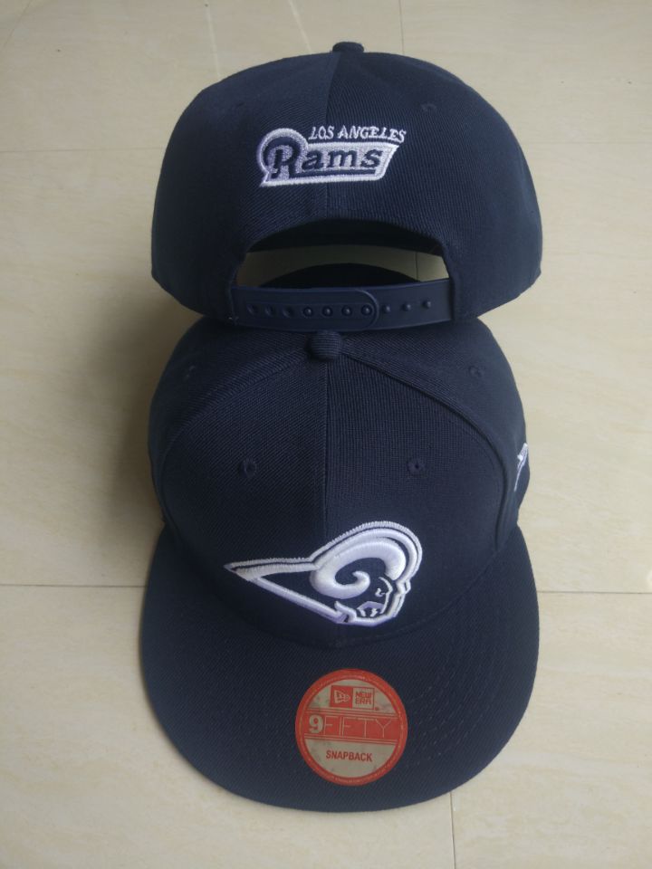 Rams Team Logo Navy Adjustable Hat LT