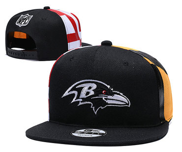 Ravens Team Logo Black 2019 Draft Adjustable Hat YD