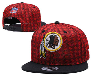 Redskins Team Logo Red Black Adjustable Hat TX