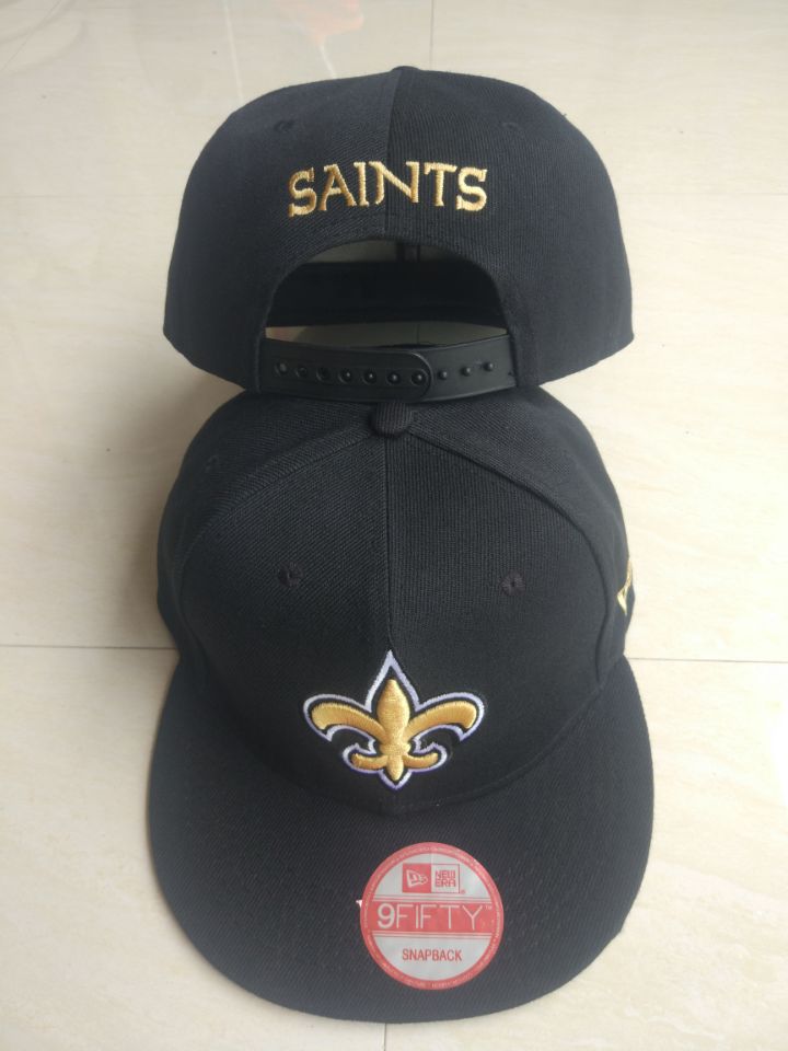 Saints Team Logo Black Adjustable Hat LT