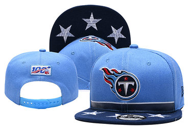 Titans Team Logo Navy Blue 2019 Draft 100th Season Adjustable Hat YD