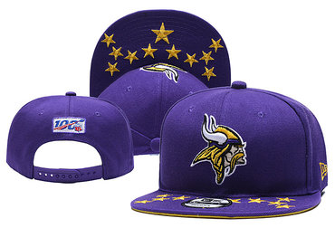 Vikings Team Logo Purple Adjustable Hat YD