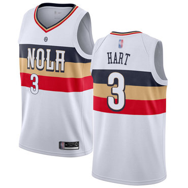 Pelicans #3 Josh Hart White Basketball Swingman Earned Edition Jersey