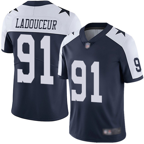 Dallas Cowboys #91 L. P. Ladouceur Men's Navy Blue Alternate Limited Vapor Untouchable Throwback Football Jersey