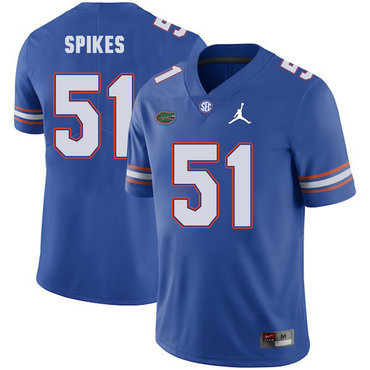 Florida Gators 51 Brandon Spikes Blue College Football Jersey