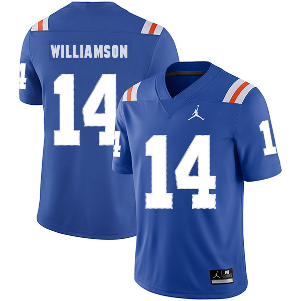 Florida Gators 14 Chris Williamson Blue Throwback College Football Jersey