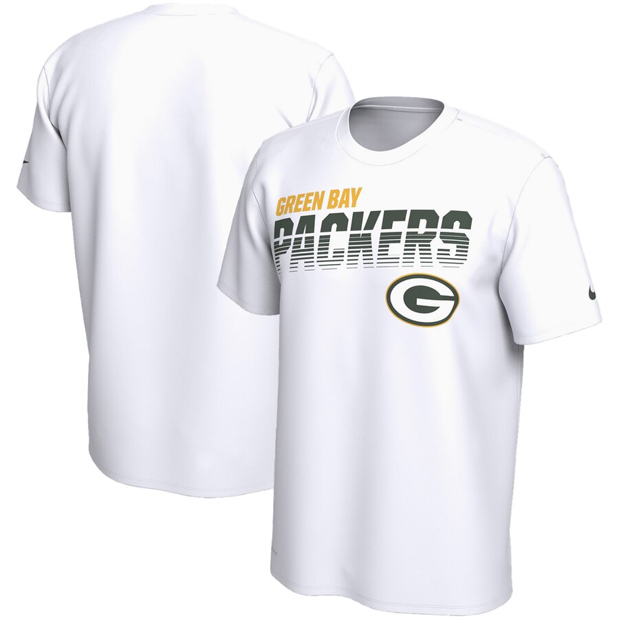 Green Bay Packers Nike Sideline Line of Scrimmage Legend Performance T Shirt White