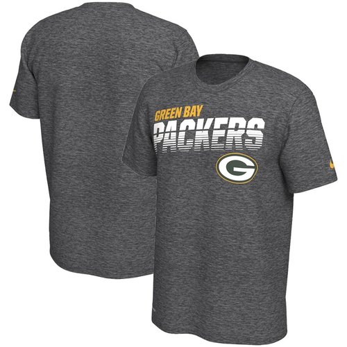 Green Bay Packers Nike Sideline Line of Scrimmage Legend Performance T Shirt Heathered Gray