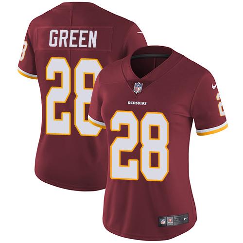 Nike Redskins 28 Darrell Green Burgundy Red Women Vapor Untouchable Limited Jersey