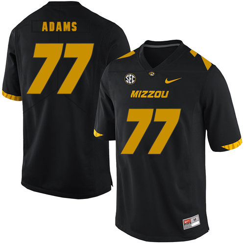 Missouri Tigers 77 Paul Adams Black Nike College Football Jersey