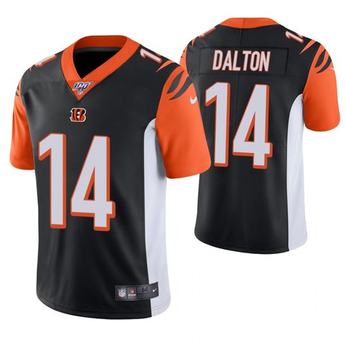 Nike Bengals 14 Andy Dalton Black 100th Season Vapor Untouchable Limited Jersey