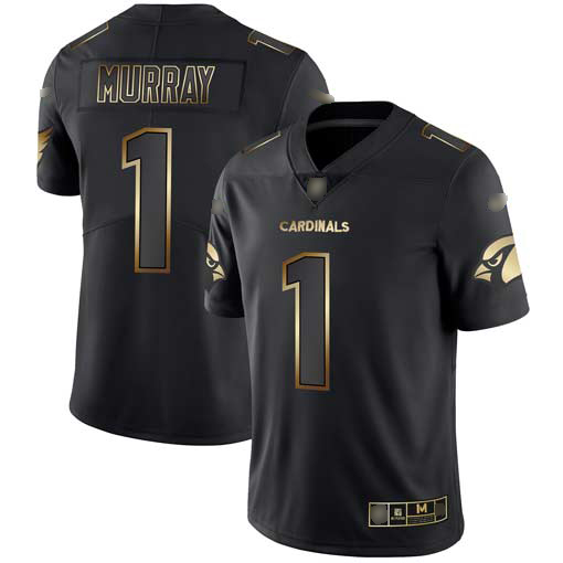 Cardinals #1 Kyler Murray Black Gold Men's Stitched Football Vapor Untouchable Limited Jersey