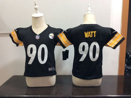 Nike Pittsburgh Steelers #90 T. J. Watt Black Toddlers Jersey