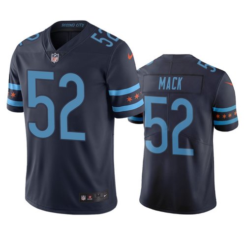 Chicago Bears #52 Khalil Mack Navy Vapor Limited City Edition NFL Jersey