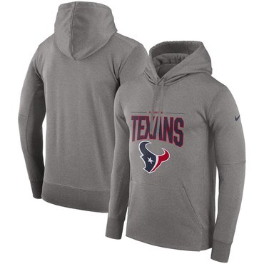 Houston Texans Nike Sideline Property Of Performance Pullover Hoodie Gray