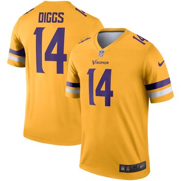 Nike Minnesota Vikings 14 Stefon Diggs Gold Inverted Legend Jersey