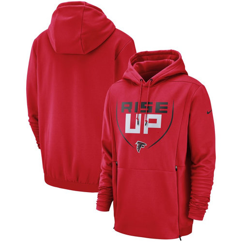 Atlanta Falcons Nike Sideline Local Lockup Performance Pullover Hoodie Red