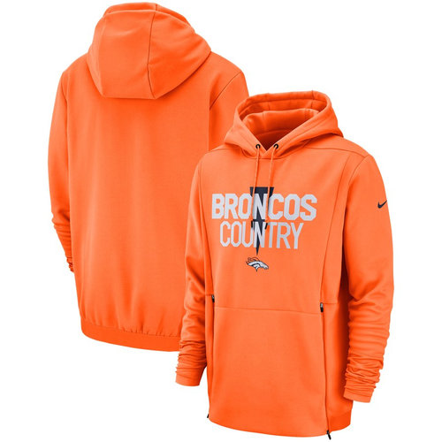 Denver Broncos Nike Sideline Local Lockup Pullover Hoodie Orange