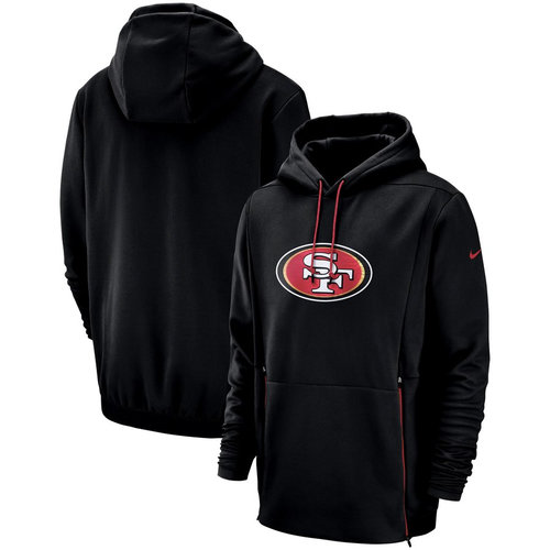 San Francisco 49ers Nike Sideline Performance Player Pullover Hoodie Black