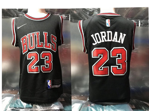 Chicago Bulls #23 Michael Jordan Black Toddlers Jersey