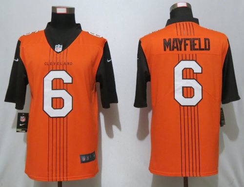 Nike Browns 6 Baker Mayfield Brown City Edition Vapor Untouchable Limited Jersey