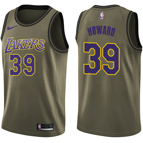 Nike Lakers #39 Dwight Howard Green NBA Swingman Salute to Service Jersey