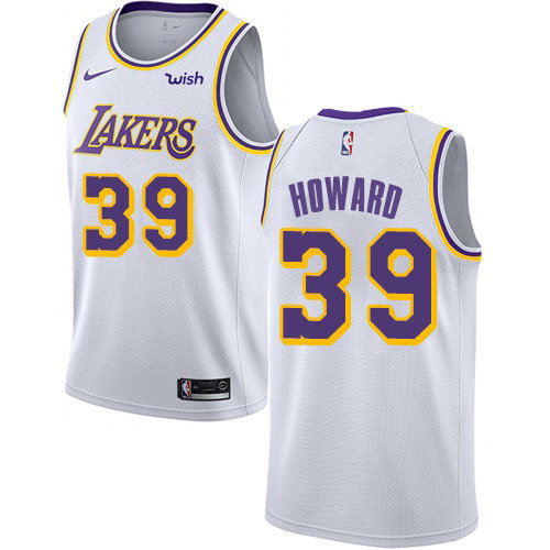 Nike Lakers #39 Dwight Howard White NBA Swingman Association Edition Jersey