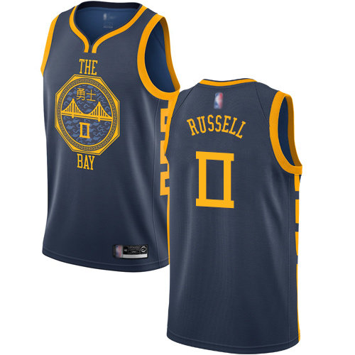 Nike Warriors #0 D'Angelo Russell Navy NBA Swingman City Edition 2018-19 Jersey