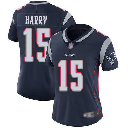 Nike Patriots #15 N'Keal Harry Navy Blue Team Color Women's Stitched NFL Vapor Untouchable Limited Jersey